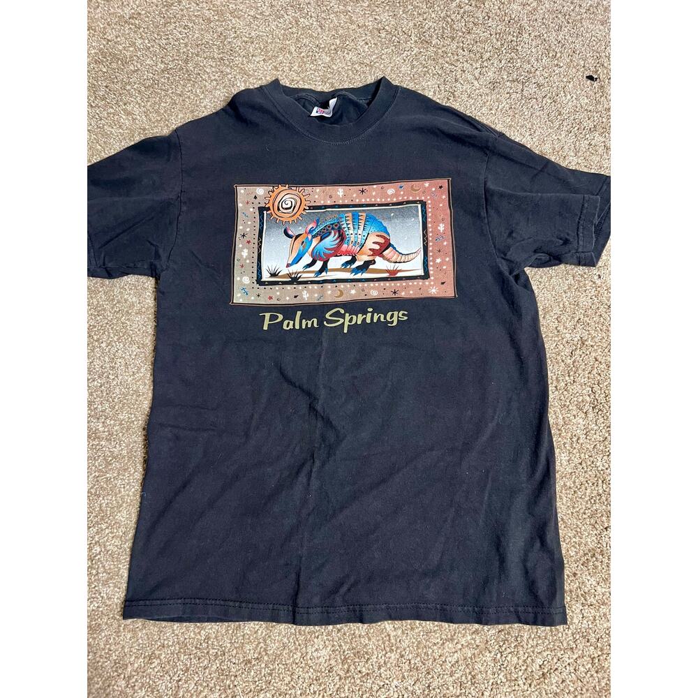 Palm Springs Armadillo Black Adult Medium Tee Shirt
